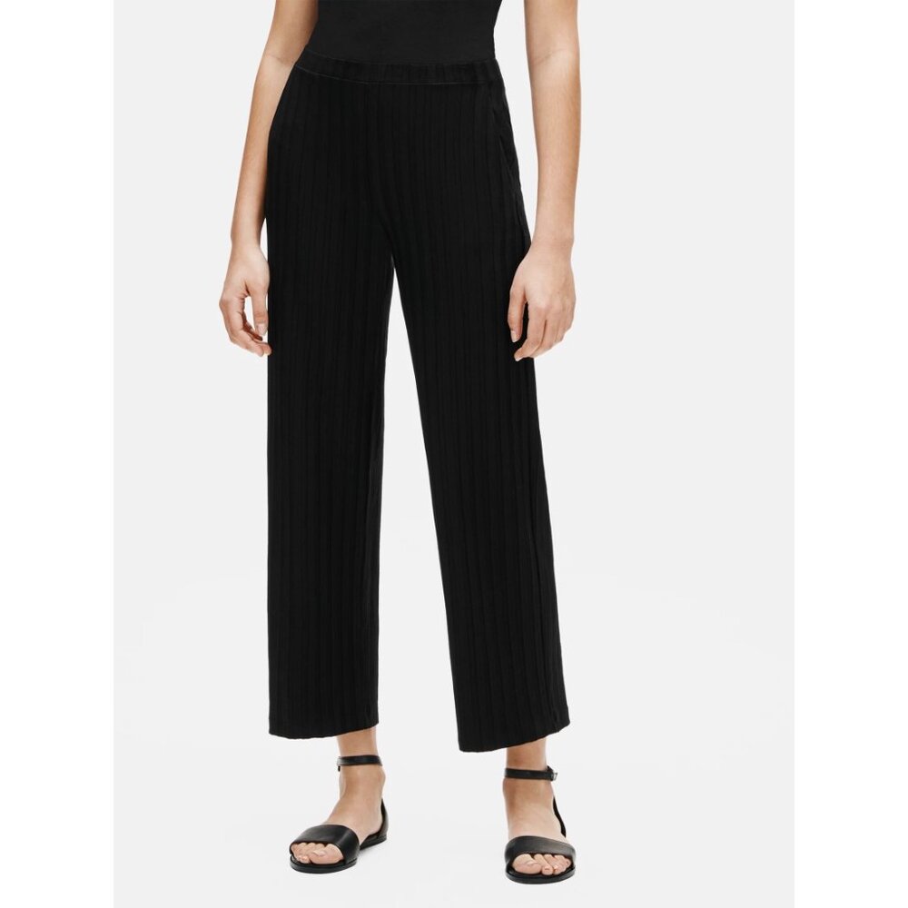 EILEEN FISHER Tencel Wide Rib Straight Pant NWT